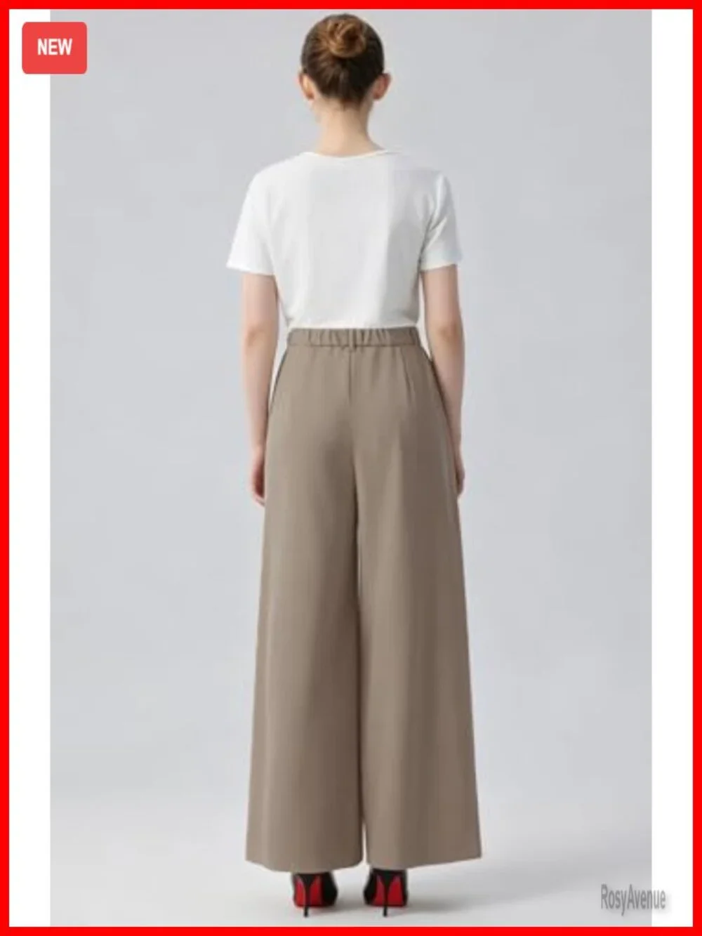 Women High Waist Wide Leg Palazzo Pants Trousers Cargo